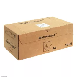 BD PLASTIPAK Sprøjte 50 ml Luer lok. centreret, 60X50 ml