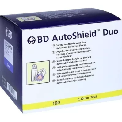 BD AUTOSHIELD Duo safety pen nåle 8 mm, 100 stk