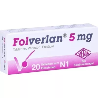 FOLVERLAN 5 mg tabletter, 20 stk