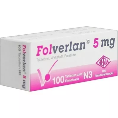 FOLVERLAN 5 mg tabletter, 100 stk