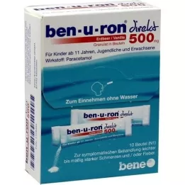 BEN-U-RON direkte 500 mg granulat jordbær/vanilje, 10 stk