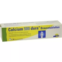 CALCIUM 500 dura brusetabletter, 20 stk