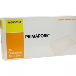 PRIMAPORE 8x15 cm sårforbinding steril, 20 stk