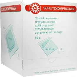 SCHLITZKOMPRESSEN 10x10 cm steril 12 fold, 40X2 stk
