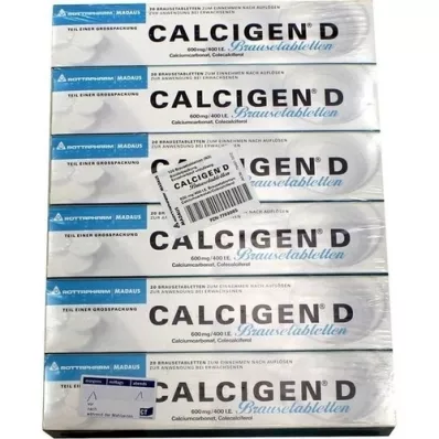 CALCIGEN D 600 mg/400 I.E. Brusetabletter, 120 kapsler