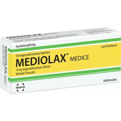 MEDIOLAX Medice enterotabletter, 50 stk