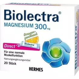 BIOLECTRA Magnesium 300 mg Direct Orange Sticks, 20 stk