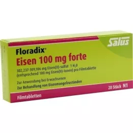 FLORADIX Fier 100 mg forte comprimate filmate, 20 buc