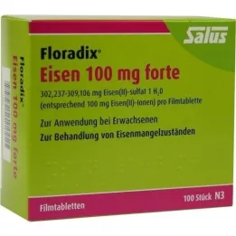 FLORADIX Jern 100 mg forte filmovertrukne tabletter, 100 stk