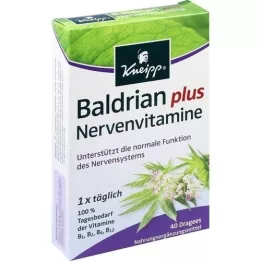 KNEIPP Baldrian plus nervevitaminer overtrukne tabletter, 40 stk