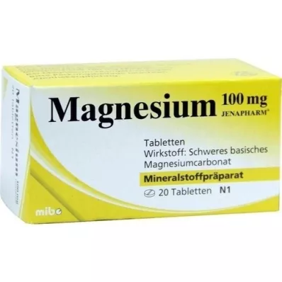 MAGNESIUM 100 mg Jenapharm tabletter, 20 stk