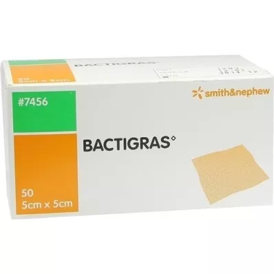 BACTIGRAS Antiseptisk paraffingaze 5x5 cm, 50 stk