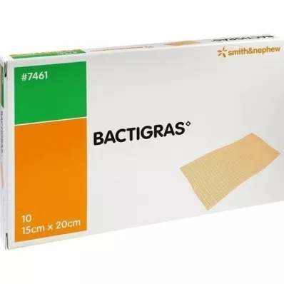 BACTIGRAS Antiseptisk paraffingaze 15x20 cm, 10 stk