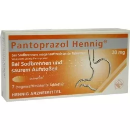 PANTOPRAZOL Hennig mod halsbrand 20 mg msr. tabletter, 7 stk