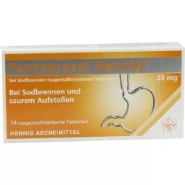 PANTOPRAZOL Hennig mod halsbrand 20 mg msr. tabletter, 14 stk