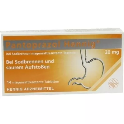 PANTOPRAZOL Hennig mod halsbrand 20 mg msr. tabletter, 14 stk