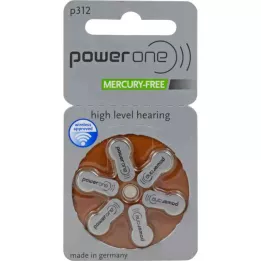 BATTERIEN Hör PowerOne 312, 6 stk