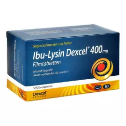 IBU-LYSIN Dexcel 400 mg filmovertrukne tabletter, 50 stk
