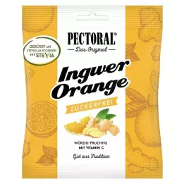 PECTORAL Bomboane cu ghimbir și portocale fără zahăr, 60 g