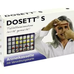 DOSETT S Medicinkassette blå, 1 stk