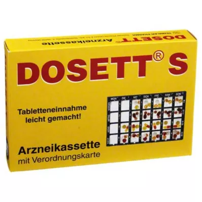 DOSETT S Medicinkassette blå, 1 stk
