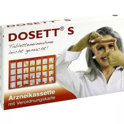 DOSETT S Medicinkassette rød, 1 stk