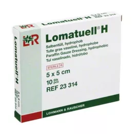 LOMATUELL H Salve tyl 5x5 cm steril, 10 stk