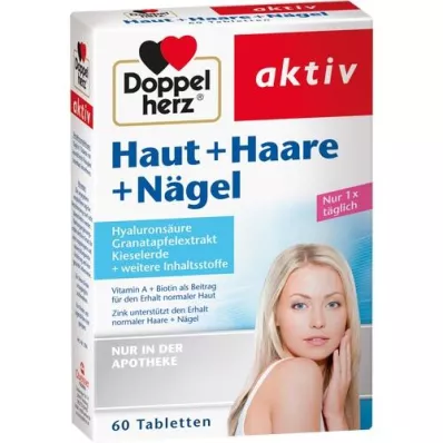 DOPPELHERZ Skin+Hair+Nails-tabletter, 60 kapsler