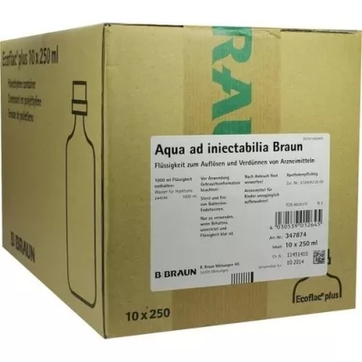 AQUA AD injectabilia Ecoflac Plus infusionsopløsning, 10X250 ml