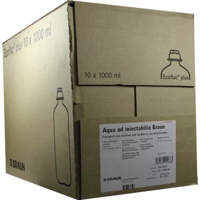Aqua AD Injectabilia Ecoflac Plus infusionsopløsning, 10X1000 ml