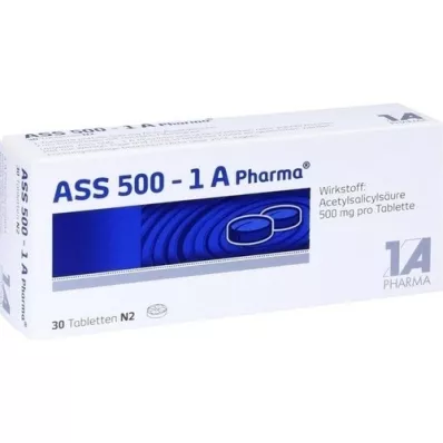 ASS 500-1A Pharma-tabletter, 30 stk