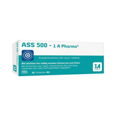 ASS 500 1A Pharma tabletter, 30 stk