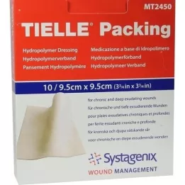 TIELLE Pakning af hydropolymerforbinding 9,5x9,5 cm steril, 10 stk