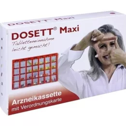 DOSETT Maxi medicinkassette rød, 1 stk