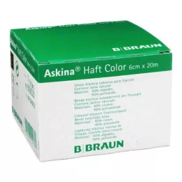 ASKINA Selvklæbende bandage farve 6 cmx20 m grøn, 1 stk