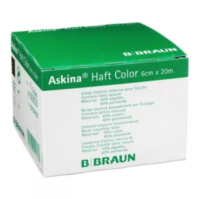 ASKINA Selvklæbende bandage farve 6 cmx20 m grøn, 1 stk