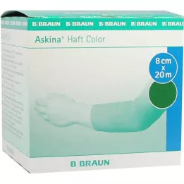 ASKINA Selvklæbende bandage farve 8 cmx20 m grøn, 1 stk
