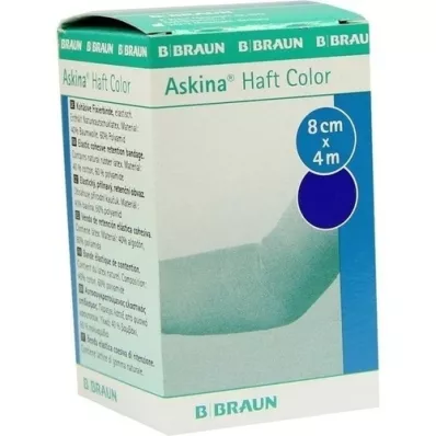 ASKINA Selvklæbende bandage farve 8 cmx4 m blå, 1 stk