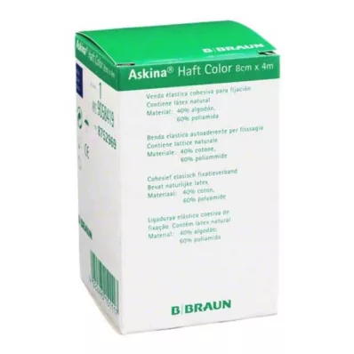 ASKINA Selvklæbende bandage farve 8 cmx4 m blå, 1 stk