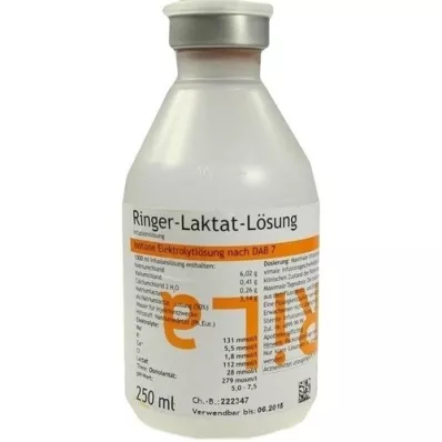 RINGER LAKTAT Plastopløsning, 250 ml