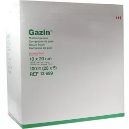 GAZIN Gaze komp. 10x20 cm steril 12x ekstra stor, 20X5 stk