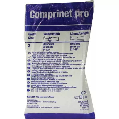 COMPRINET pro strømpe overben lang str. 2 hvid, 2 stk