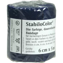 BORT StabiloColor bandage 6 cm blå, 1 stk