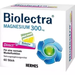BIOLECTRA Magnesium 300 mg Direct Lemon Sticks, 60 stk
