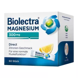 BIOLECTRA Magnesium 300 mg Direct Lemon Sticks, 60 stk