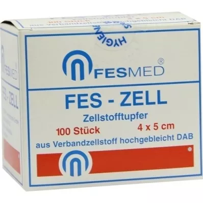 ZELLSTOFFTUPFER FES ZELL 4x5 cm stærkt bleget, 100 stk