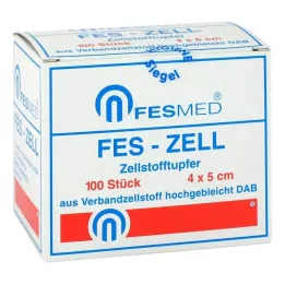 ZELLSTOFFTUPFER FES ZELL 4x5 cm stærkt bleget, 100 stk