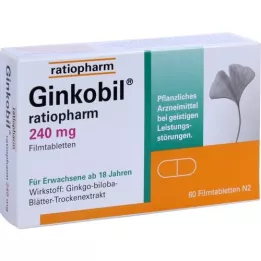 GINKOBIL-ratiopharm 240 mg filmovertrukne tabletter, 60 stk