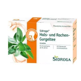 SIDROGA Filterposer til gurgle-te til hals og svælg, 20X2,5 g