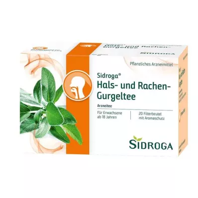 SIDROGA Filterposer til gurgle-te til hals og svælg, 20X2,5 g